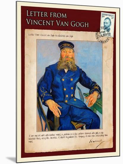 Letter from Vincent: Portrait of the Postman Joseph Roulin-Vincent van Gogh-Mounted Giclee Print
