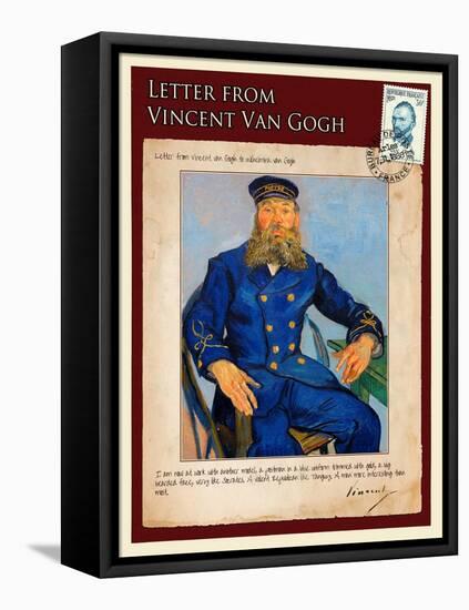 Letter from Vincent: Portrait of the Postman Joseph Roulin-Vincent van Gogh-Framed Stretched Canvas