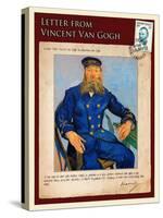 Letter from Vincent: Portrait of the Postman Joseph Roulin-Vincent van Gogh-Stretched Canvas