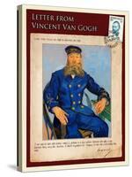 Letter from Vincent: Portrait of the Postman Joseph Roulin-Vincent van Gogh-Stretched Canvas