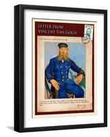 Letter from Vincent: Portrait of the Postman Joseph Roulin-Vincent van Gogh-Framed Giclee Print