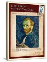 Letter from Vincent: Salf-Portrait1-Vincent van Gogh-Stretched Canvas