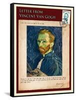 Letter from Vincent: Salf-Portrait1-Vincent van Gogh-Framed Stretched Canvas