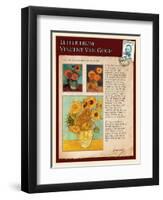 Letter from Vincent: Sunflowers in a Vase-Vincent van Gogh-Framed Giclee Print