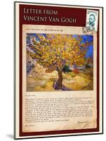 Letter from Vincent: The Mulberry Tree-Vincent van Gogh-Mounted Giclee Print