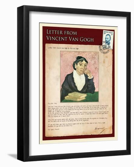 Letter from Vincent: The Portrait of the Arle´Sienne-Vincent van Gogh-Framed Giclee Print