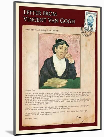 Letter from Vincent: The Portrait of the Arle´Sienne-Vincent van Gogh-Mounted Giclee Print
