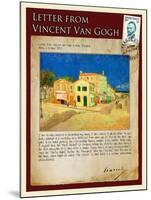 Letter from Vincent: The Yellow House-Vincent van Gogh-Mounted Giclee Print