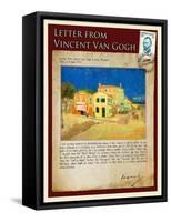 Letter from Vincent: The Yellow House-Vincent van Gogh-Framed Stretched Canvas