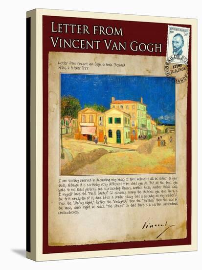 Letter from Vincent: The Yellow House-Vincent van Gogh-Stretched Canvas