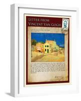 Letter from Vincent: The Yellow House-Vincent van Gogh-Framed Giclee Print