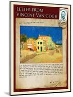 Letter from Vincent: The Yellow House-Vincent van Gogh-Mounted Premium Giclee Print