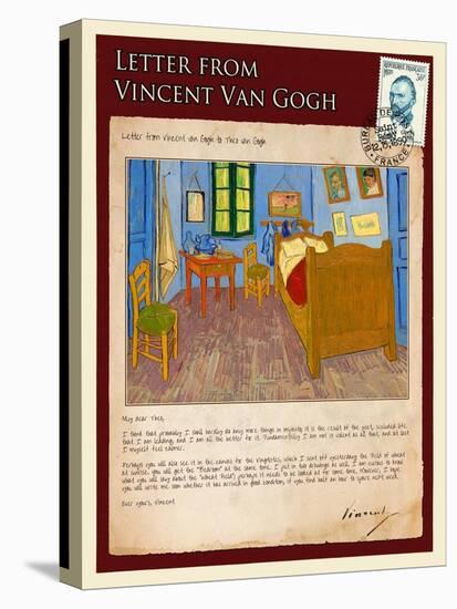 Letter from Vincent: Vincent's Bedroom in Arles-Vincent van Gogh-Stretched Canvas