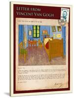 Letter from Vincent: Vincent's Bedroom in Arles-Vincent van Gogh-Stretched Canvas