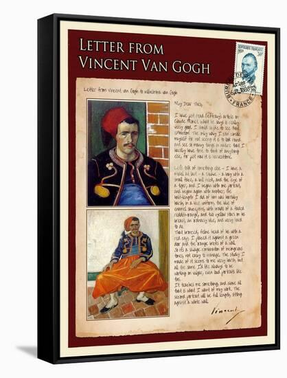 Letter from Vincent: Zouave-Vincent van Gogh-Framed Stretched Canvas