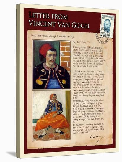 Letter from Vincent: Zouave-Vincent van Gogh-Stretched Canvas