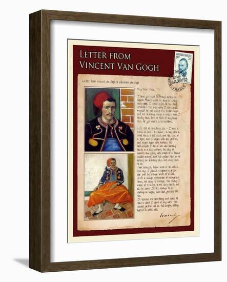 Letter from Vincent: Zouave-Vincent van Gogh-Framed Giclee Print