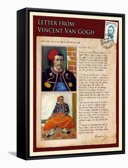 Letter from Vincent: Zouave-Vincent van Gogh-Framed Stretched Canvas