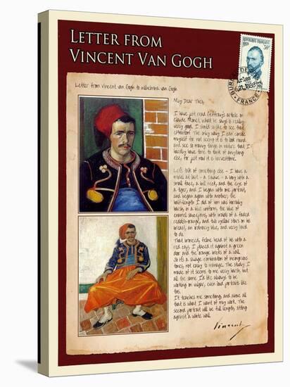 Letter from Vincent: Zouave-Vincent van Gogh-Stretched Canvas