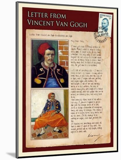 Letter from Vincent: Zouave-Vincent van Gogh-Mounted Giclee Print