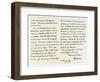 Letter from William Ewart Gladstone to Anthony Panizzi, 29th November 1856-William Ewart Gladstone-Framed Giclee Print