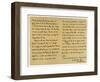 Letter from William Makepeace Thackery to TW Gibbs, 12th September 1851-William Makepeace Thackeray-Framed Giclee Print