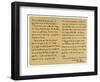 Letter from William Makepeace Thackery to TW Gibbs, 12th September 1851-William Makepeace Thackeray-Framed Giclee Print