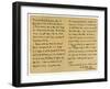 Letter from William Makepeace Thackery to TW Gibbs, 12th September 1851-William Makepeace Thackeray-Framed Giclee Print