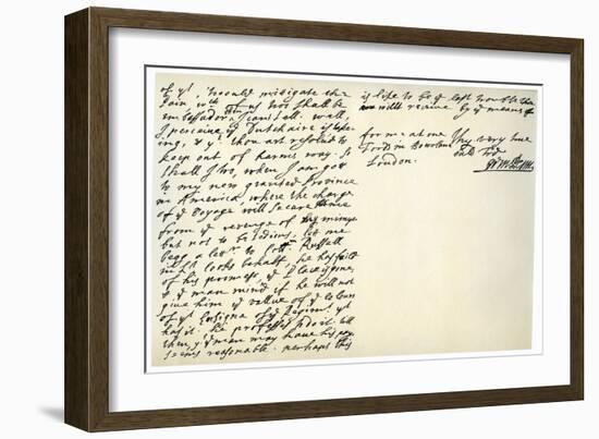 Letter from William Penn to Colonel Henry Sydney, 29th March 1681-William Penn-Framed Giclee Print