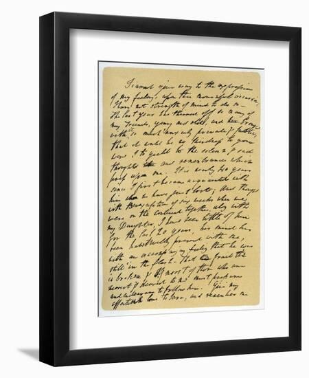 Letter from William Wordsworth on the Death of Samuel Taylor Coleridge, 29th July 1834-William Wordsworth-Framed Giclee Print