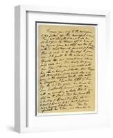 Letter from William Wordsworth on the Death of Samuel Taylor Coleridge, 29th July 1834-William Wordsworth-Framed Giclee Print