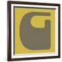 Letter G Grey-NaxArt-Framed Art Print