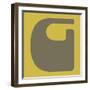 Letter G Grey-NaxArt-Framed Art Print