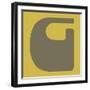 Letter G Grey-NaxArt-Framed Art Print