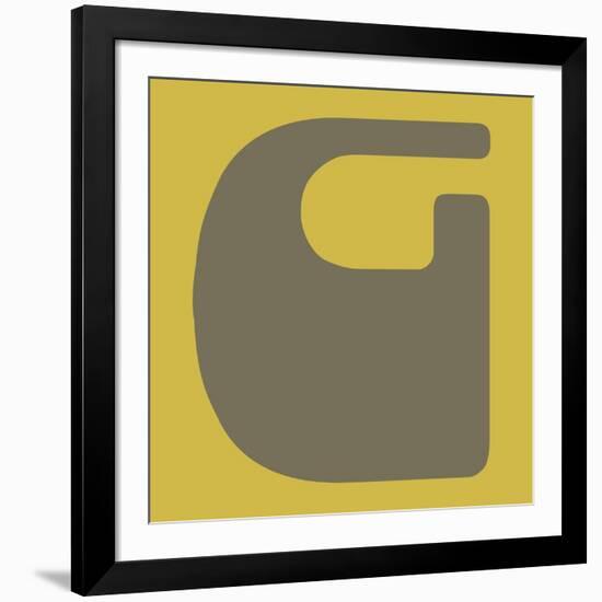 Letter G Grey-NaxArt-Framed Art Print