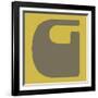 Letter G Grey-NaxArt-Framed Art Print