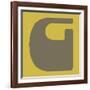 Letter G Grey-NaxArt-Framed Art Print