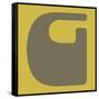 Letter G Grey-NaxArt-Framed Stretched Canvas