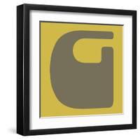 Letter G Grey-NaxArt-Framed Art Print