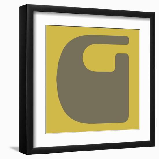 Letter G Grey-NaxArt-Framed Art Print