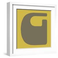 Letter G Grey-NaxArt-Framed Art Print