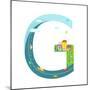 Letter G of the Latin Alphabet Funny Cartoon ABC for Children. for Children Boys and Girls with Cit-Popmarleo-Mounted Art Print