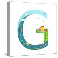 Letter G of the Latin Alphabet Funny Cartoon ABC for Children. for Children Boys and Girls with Cit-Popmarleo-Stretched Canvas