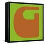 Letter G Orange-NaxArt-Framed Stretched Canvas