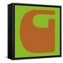 Letter G Orange-NaxArt-Framed Stretched Canvas