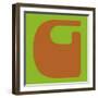 Letter G Orange-NaxArt-Framed Art Print