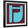 Letter H Blue-NaxArt-Framed Art Print