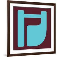 Letter H Blue-NaxArt-Framed Art Print