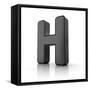 Letter H-badboo-Framed Stretched Canvas