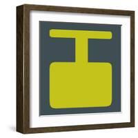 Letter I Yellow-NaxArt-Framed Art Print